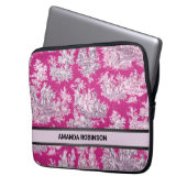 Vintage Rosa-Magentoilette Laptopschutzhülle (Vorderseite Links)