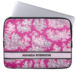 Vintage Rosa-Magentoilette Laptopschutzhülle