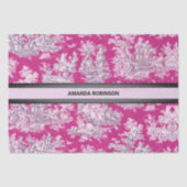 Vintage Rosa-Magentoilette Seidenpapier (Vorderseite)