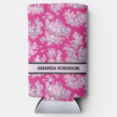 Vintage Rosa-Magentoilette Selters Dosenkühler (Vorderseite)