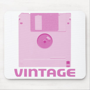 Vintage-Rosa-Mauspad aus Floppy Mousepad