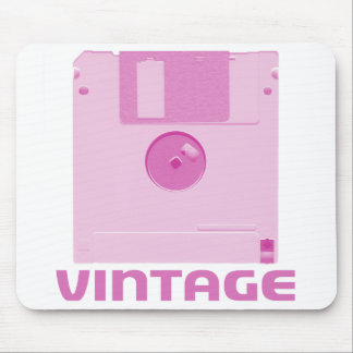 Vintage-Rosa-Mauspad aus Floppy Mousepad