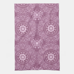 Vintage-Rosa-Muster Handtuch