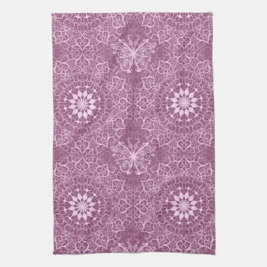 Vintage-Rosa-Muster Handtuch (Vertikal)