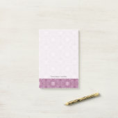 Vintage-Rosa-Muster Post-it Klebezettel (Auf Schreibtisch)