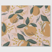 "Vintage Rosa Muster | Retro Geschenkverpackung Geschenkpapier (Flach)
