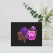 Vintage Rosa Neon Rose - Geschenke Postkarte (Stehend Vorderseite)