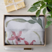 Vintage rosa Orchideen-Blumenillustration Seidenpapier (Geschenk)