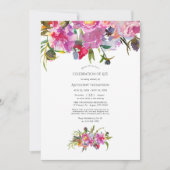 Vintage Rosa Peonies Blumenfeier Einladung (Vorderseite)