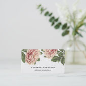 Vintage rosa Peonies Visitenkarte (Stehend Vorderseite)