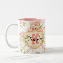 vintage rosa personalisierte floral