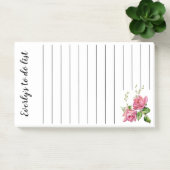 Vintage Rosa Personalisierte Rosa Post-it Klebezettel (Büro)