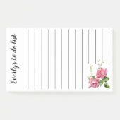 Vintage Rosa Personalisierte Rosa Post-it Klebezettel (Vorderseite)
