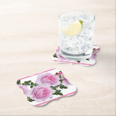 Vintage rosa Pfingstrosen Untersetzer (Vor Ort)