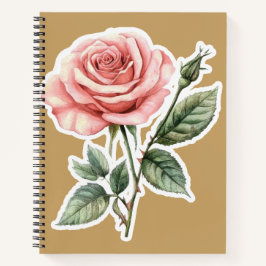 Vintage Rosa Pink | Romantisches Blumenjournal Notizblock