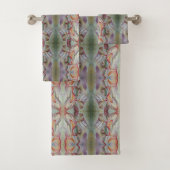 Vintage rosa Platterbsen Badhandtuch Set (Insitu)