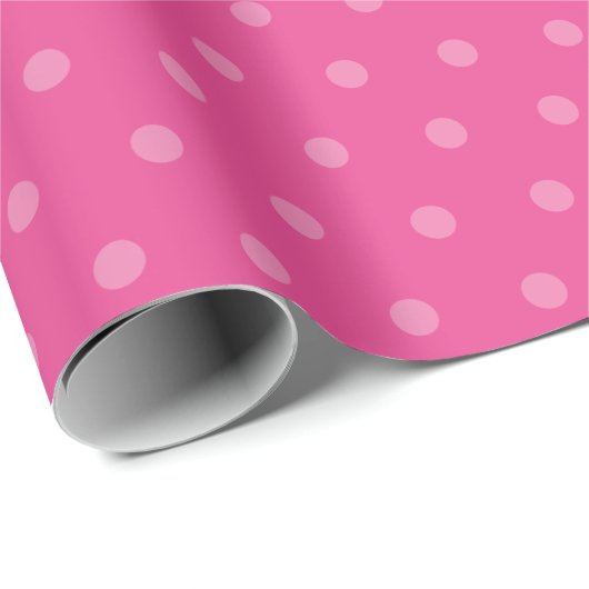 Vintage, rosa Polka Dots Template Geschenkpapier (Rolleneckpunkt)