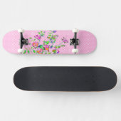 Vintage Rosa-Polka-Punkte Skateboard (Horizontal)