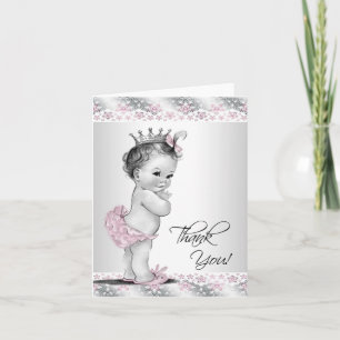 Vintage rosa Prinzessin Baby Shower Dankeskarten Dankeskarte