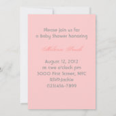 Vintage Rosa Roller Foto Kinderdusche Einladung (Rückseite)