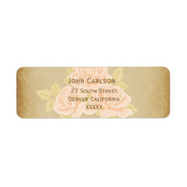 Vintage, rosa romantische Rose mit goldfarbenem Fl