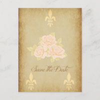 Vintage, rosa romantische Rose mit goldfarbenem Fl