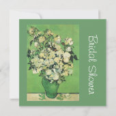 Vintage Rosa Rosa Blume Brautparty Einladung (Rückseite)