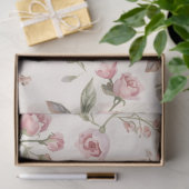 Vintage Rosa Rosa Blütendecoup Seidenpapier (Geschenk)