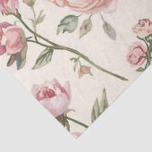 Vintage Rosa Rosa Blütendecoup Seidenpapier (Ausschnitt)
