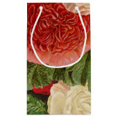 Vintage Rosa Rosa Gelbe Rosen Kleine Geschenktüte (Rückseite)