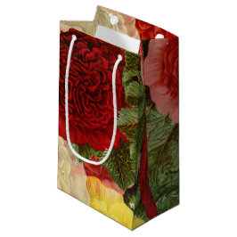 Vintage Rosa Rosa Gelbe Rosen Kleine Geschenktüte