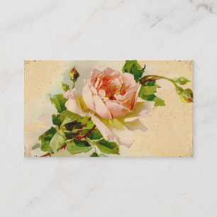 Vintage rosa rosa Geschäftsprofilkarte Visitenkarte