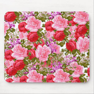 Vintage rosa rosa grün bohemian floral mousepad