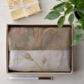 Vintage Rosa-Rosa-Rose Alte Buchstabendekoupage Seidenpapier (Geschenk)