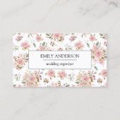 Vintage Rosa Rose Blume Blumengeschäft Telefonnummerkarte (Vorderseite)