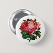 VINTAGE ROSA ROSE BUTTON (Vorne & Hinten)