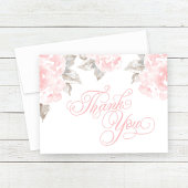 Vintage Rosa-Rose Dankeskarte