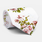 Vintage rosa Rose, elegante Krawatte (Gerollt)