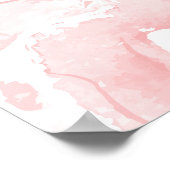 Vintage Rosa Rose Hochzeit Poster (Ecke)