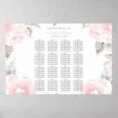 Vintage Rosa Rose Hochzeit Poster (Vorne)