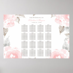 Vintage Rosa Rose Hochzeit Poster