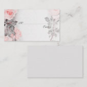 Vintage Rosa-Rose-Hochzeiten Platzkarten (Vorne/Hinten)