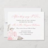 Vintage Rosa Rose Hochzeitsfeier Einladung (Vorderseite)