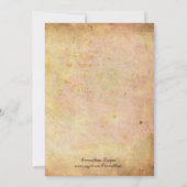 Vintage Rosa-Rose-Hochzeitskarte Probe Einladung (Rückseite)