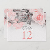 Vintage Rosa Rose Hochzeitskarten Postkarte (Vorne/Hinten)