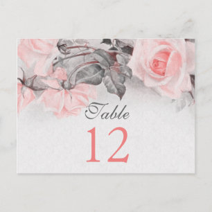 Vintage Rosa Rose Hochzeitskarten Postkarte