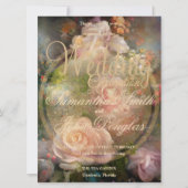 Vintage, rosa Rose im alten Goldstil (Vorderseite)