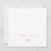 Vintage Rosa Rose Lace Square Wedding Einladung (Rückseite)