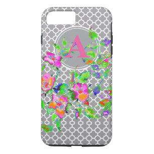 Vintage-Rosa-Rose -monogrammiert Case-Mate iPhone Hülle