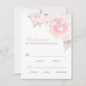 Vintage Rosa-Rose RSVP Karte (Vorderseite)